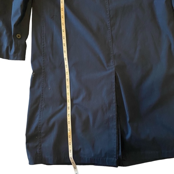 London Fog Vintage Navy Raincoat Weatherwear Distinction Women’s Navy Blue - Picture 10 of 13